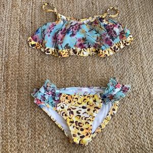 Stella Cove Floral ruffle bikini swim suit 8
